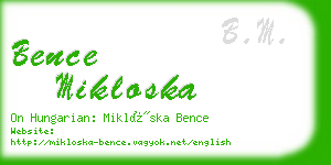 bence mikloska business card